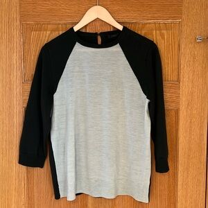 J. Crew Black and Gray Women's Sweater